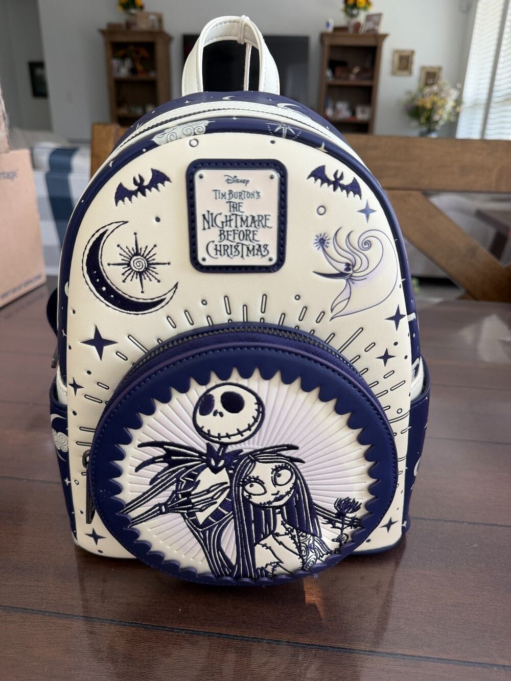 Loungefly Disney Nightmare Before Christmas Mini Backpack Jack/Sally Night Sky